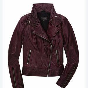 Mackage Burgundy Leather Jacket